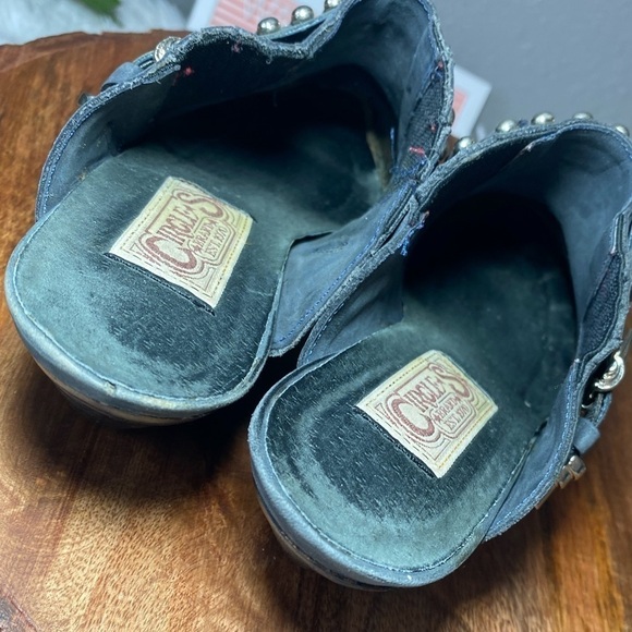 Circle S blue grey mules with studs size 7 - Picture 7 of 11